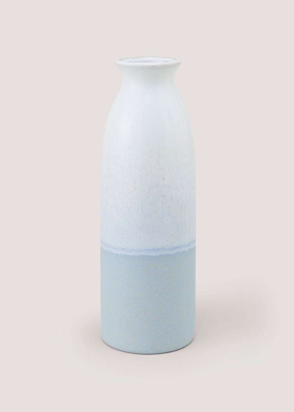 Grey Lip Top Ribbed Vase (9cm x 9cm x 26cm)