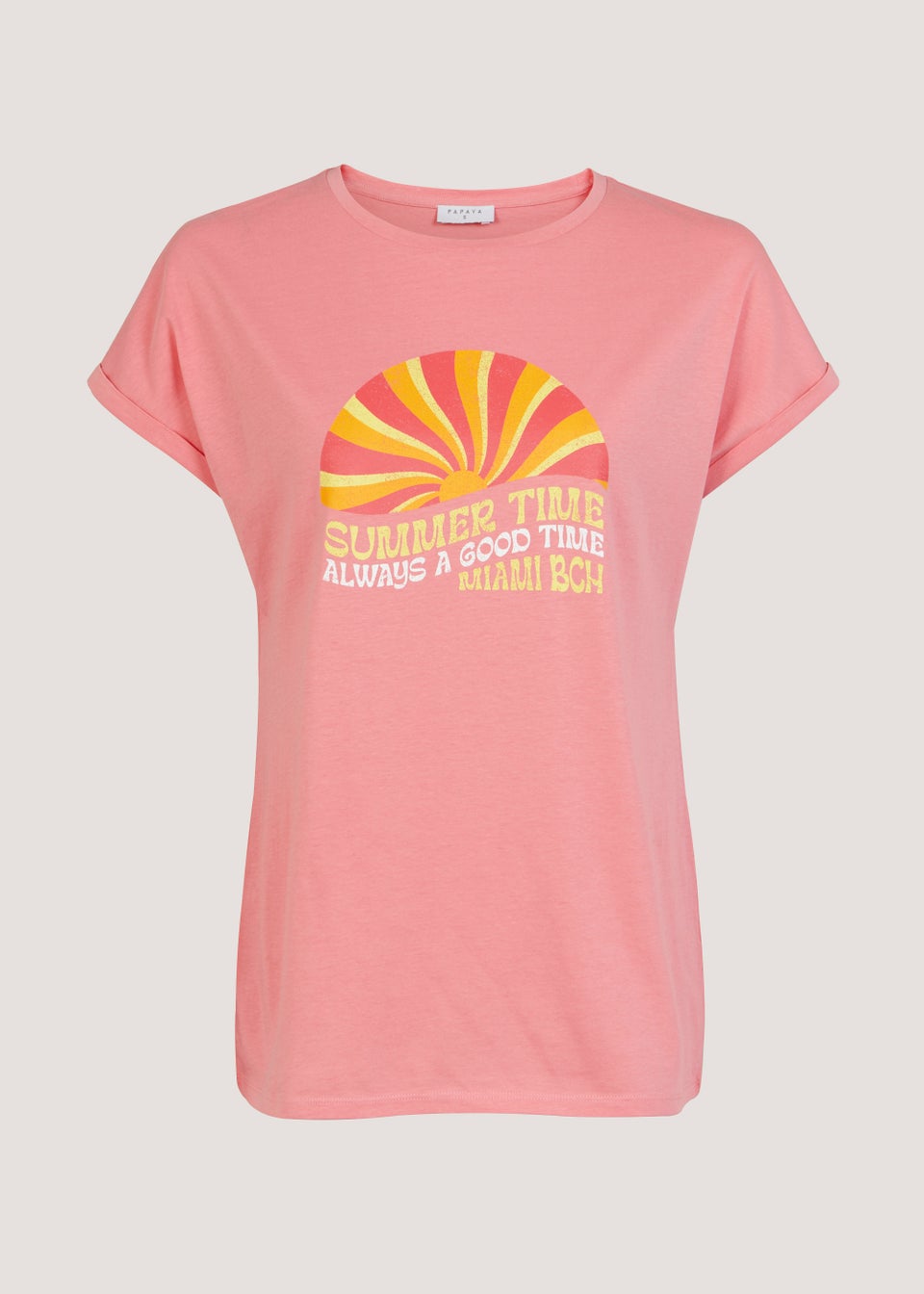 Pink Good Times Slogan T-Shirt - Matalan