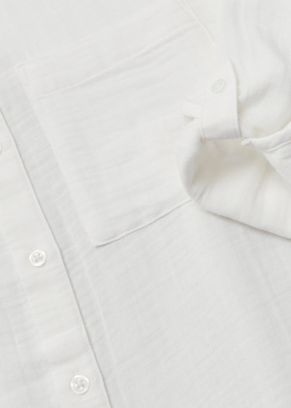 Girls White Beach Shirt Cover Up (4-13yrs)