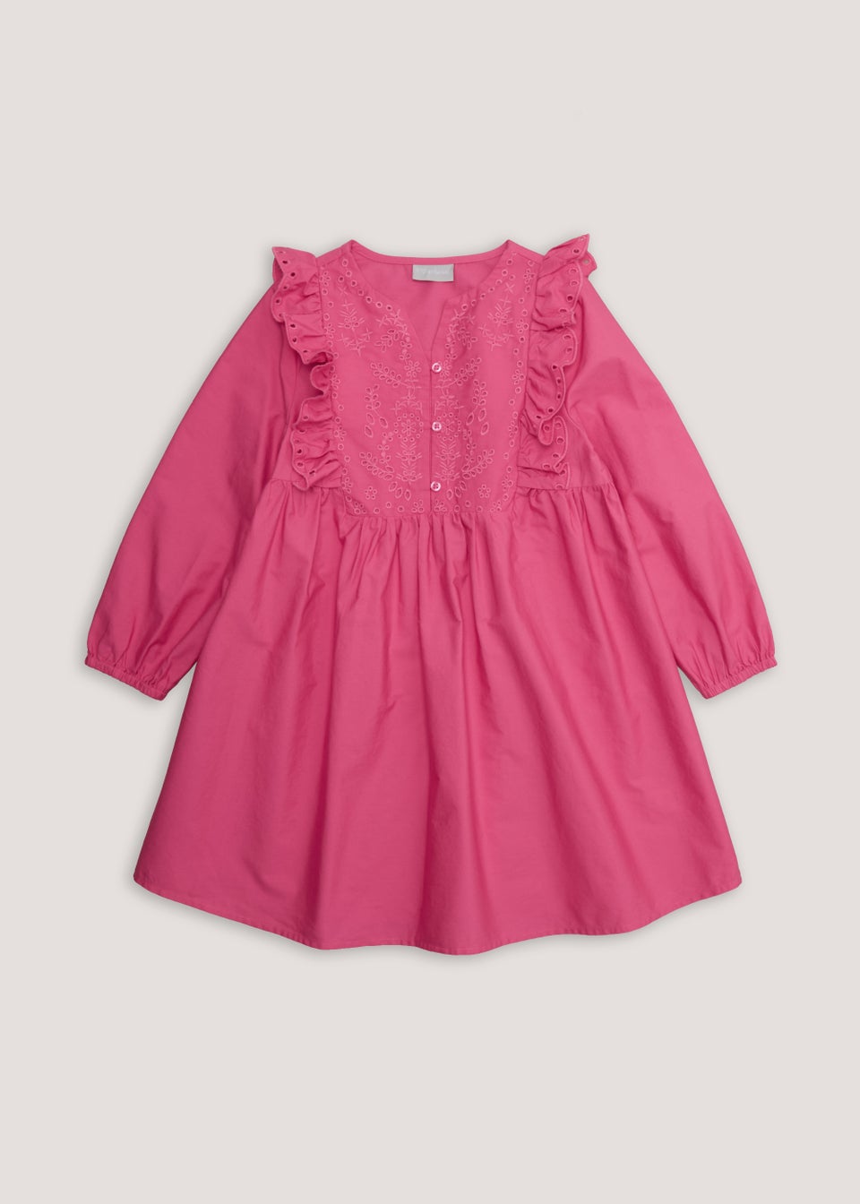 Poplin frill dress best sale