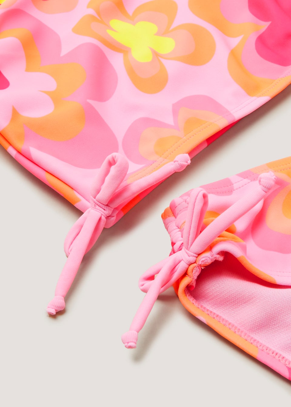 Girls Mini Me Pink Floral Tankini Set (4-13yrs)