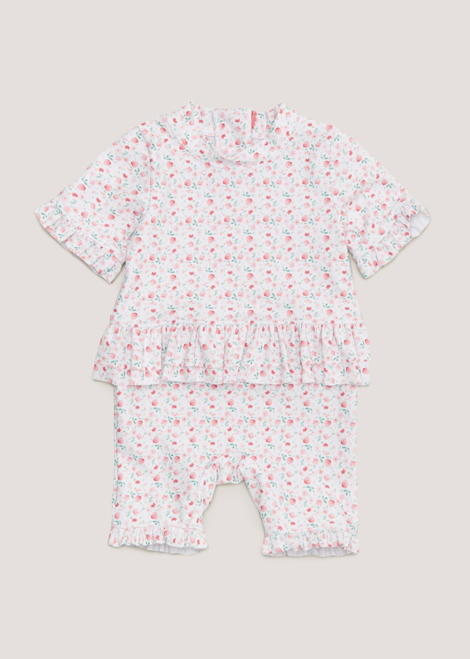 Baby Pink Floral Surf Suit (Newborn-23mths)