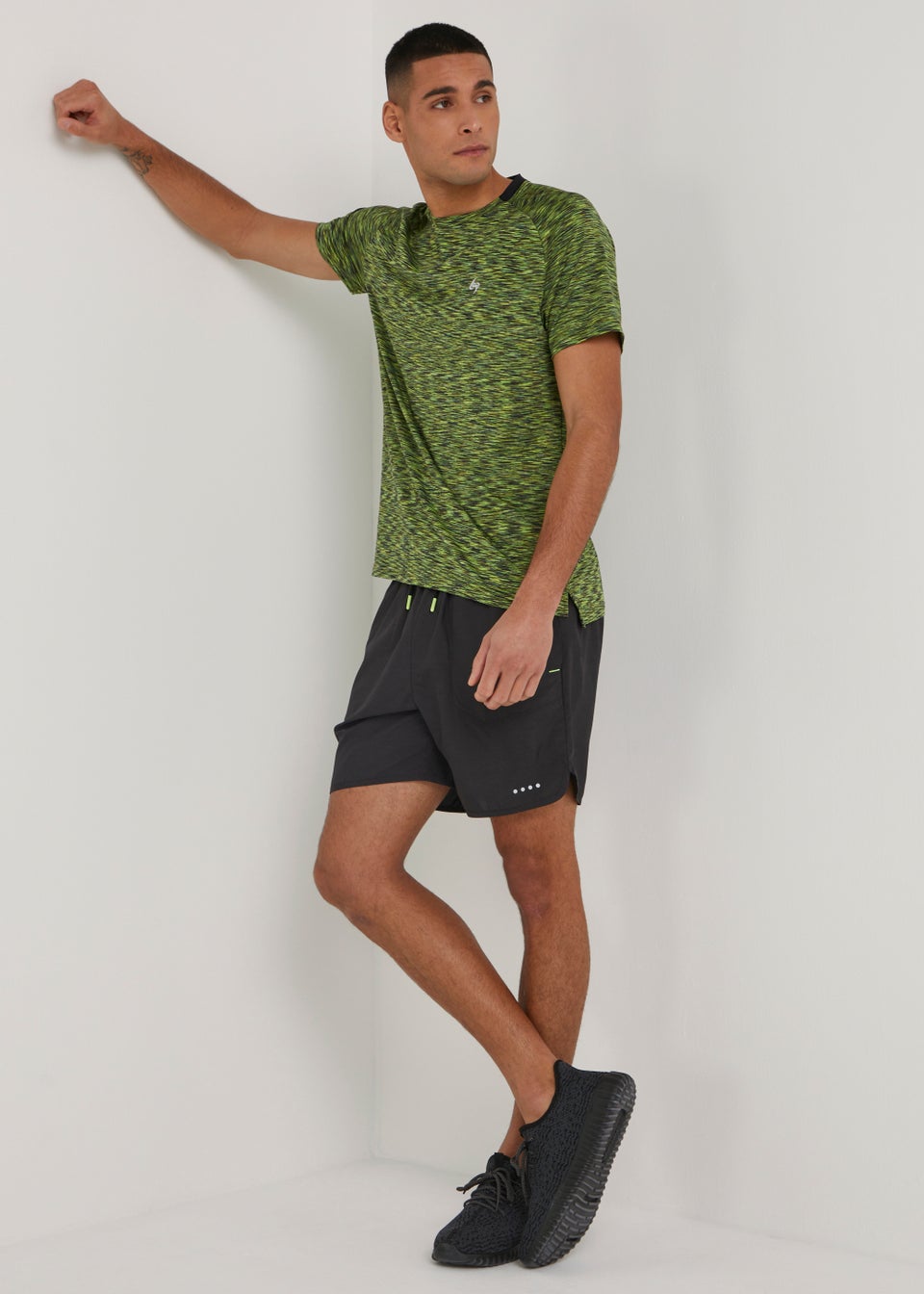 Souluxe Black Sports Runner Shorts