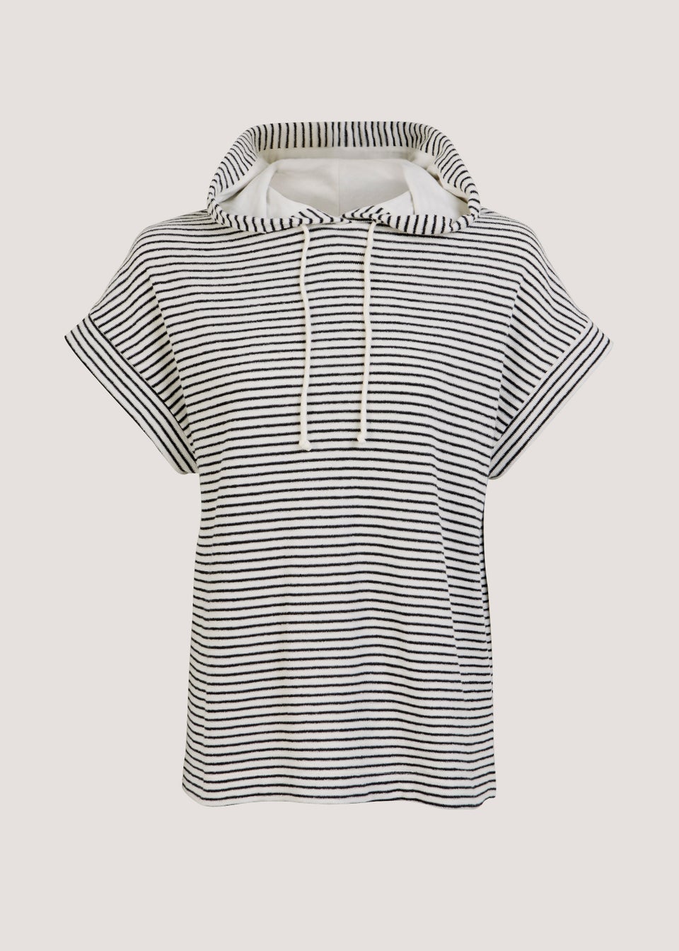 Navy Stripe Pull-On Sleeveless Co-Ord Hoodie