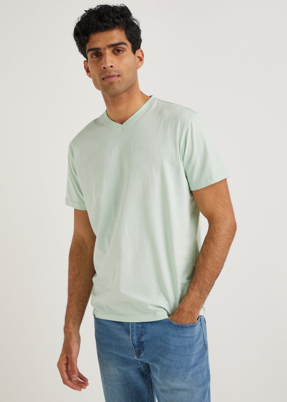 Mint Green Essential V-Neck T-Shirt