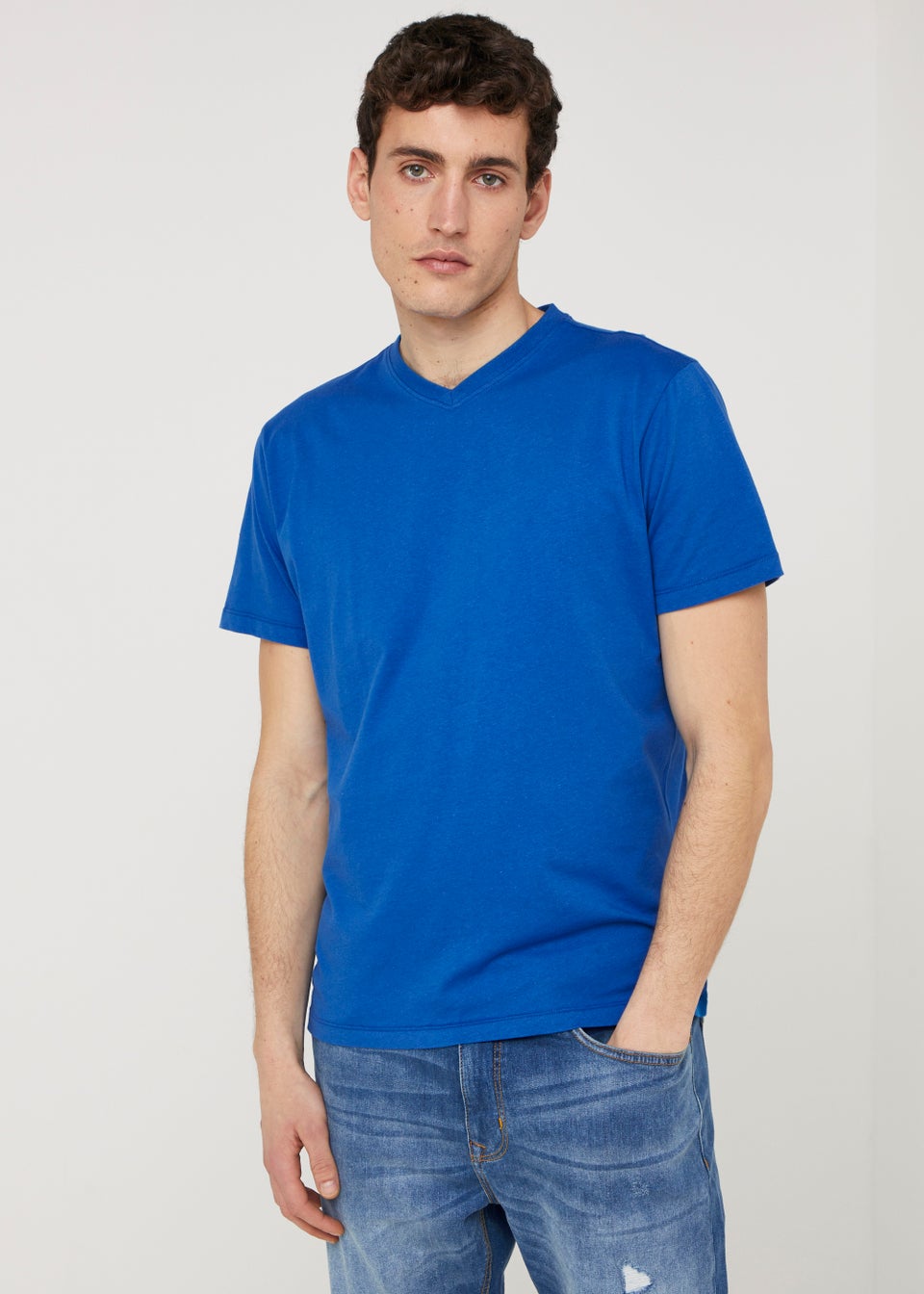Bright Blue Essential V-Neck T-Shirt