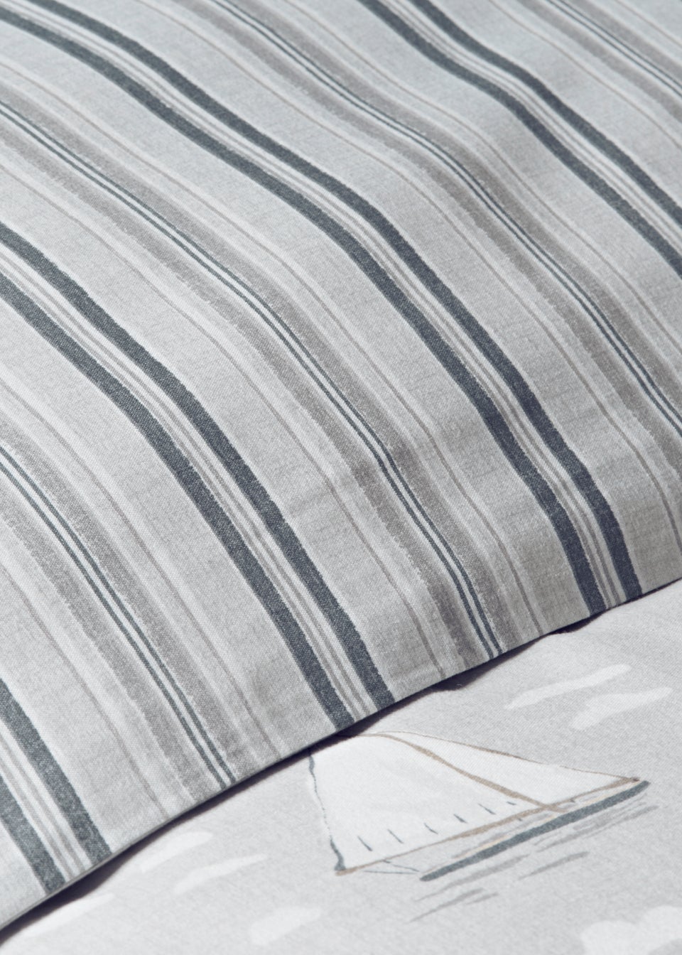 Grey Harbour Boats Reversible Duvet Cover