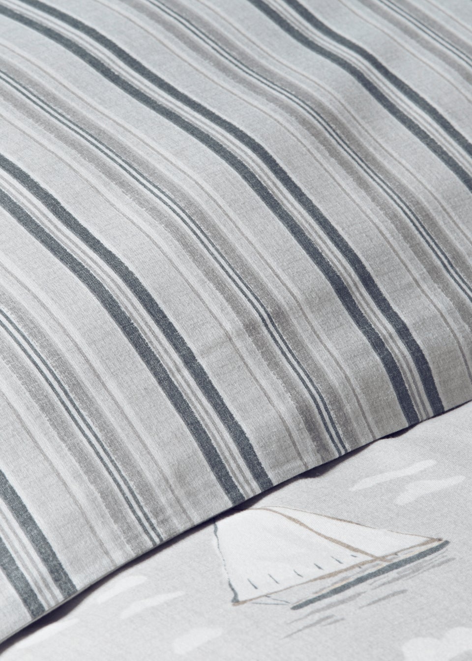 Grey Harbour Boats Reversible Duvet Cover