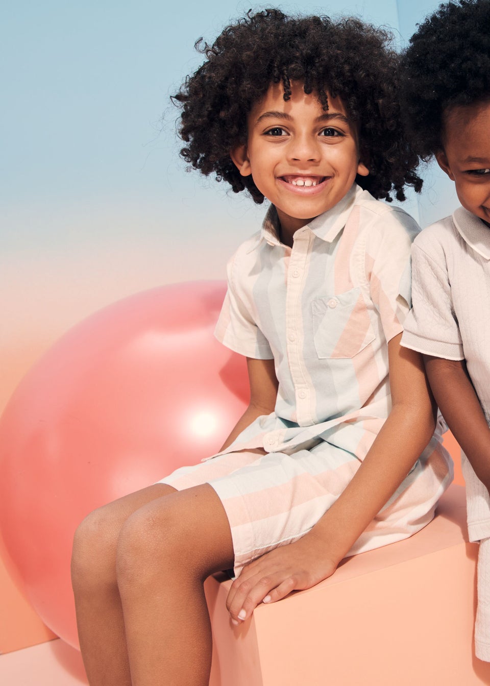 Boys Multicoloured Stripe Shirt & Shorts Set (413yrs) Matalan