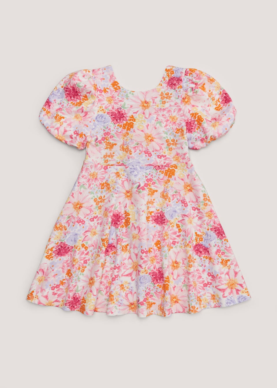 Girls Multicoloured Floral Scuba Dress 4 13yrs Matalan
