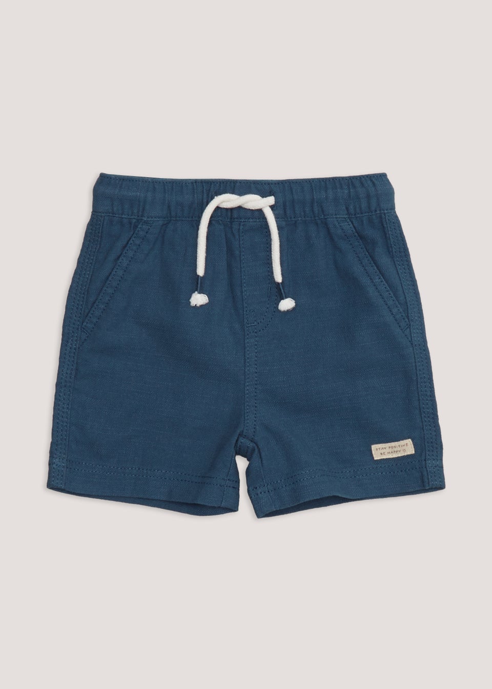 Boys Blue Textured Woven Shorts 9mths 6yrs Matalan