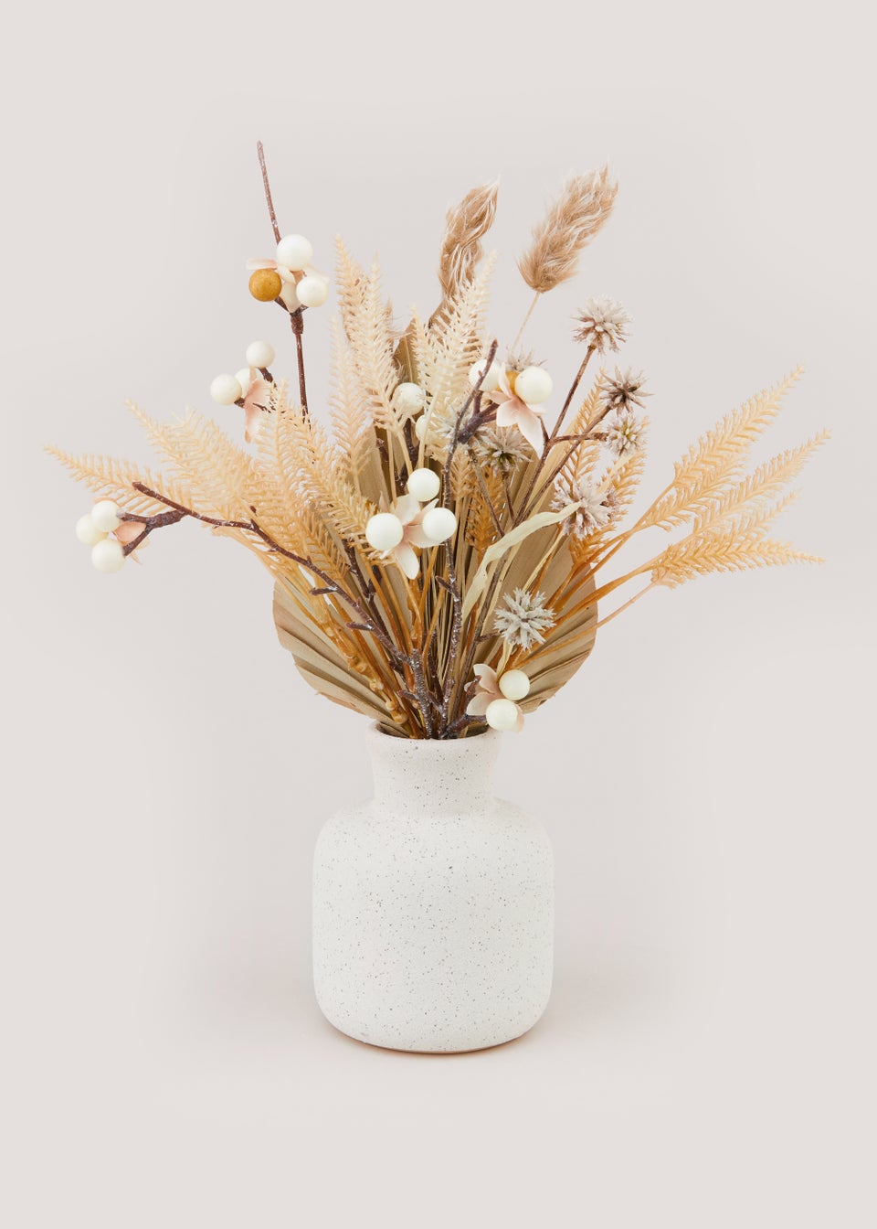 Beige Faux Floral Berry Arrangement (30cm)