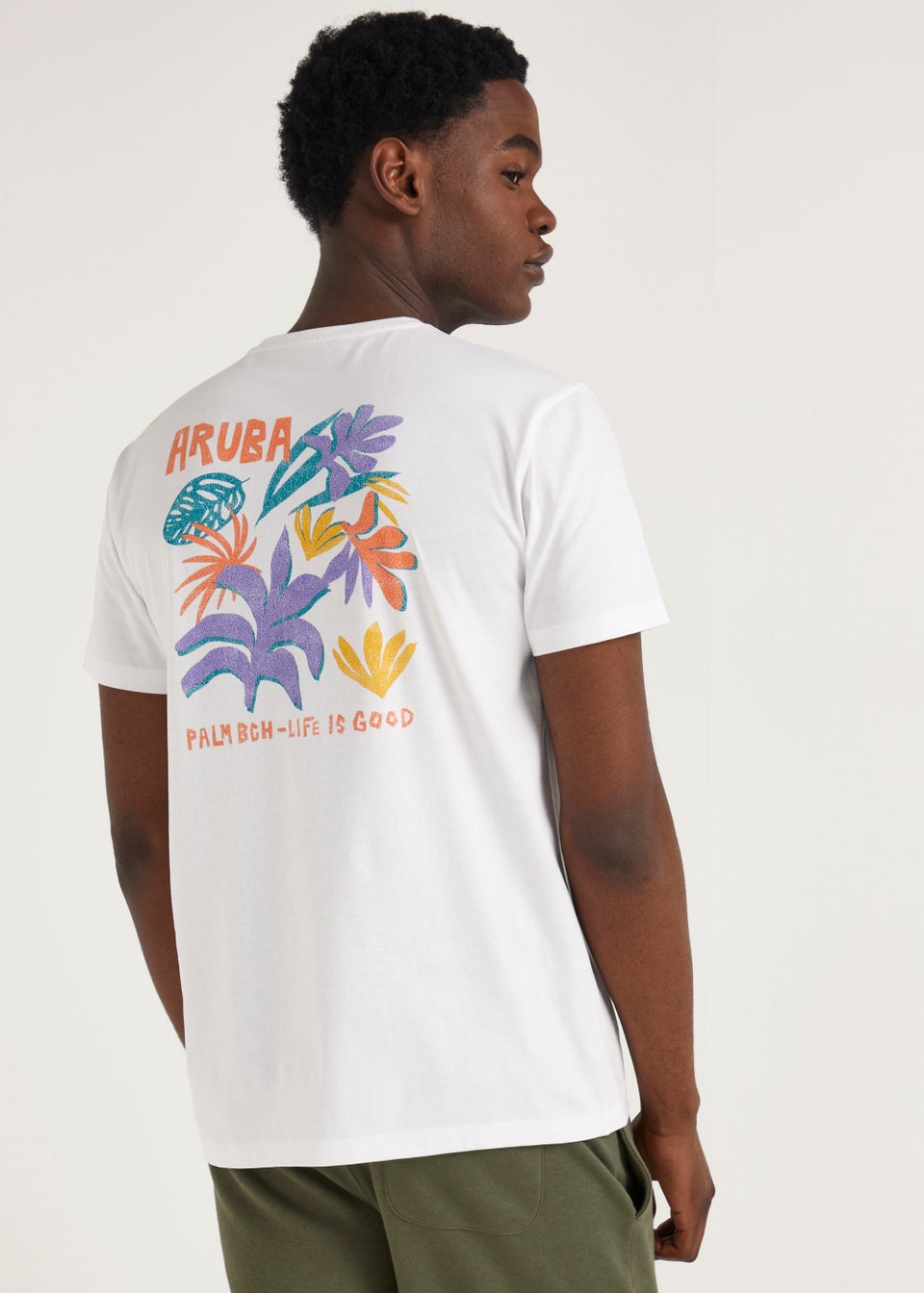 White Aruba Print T-Shirt