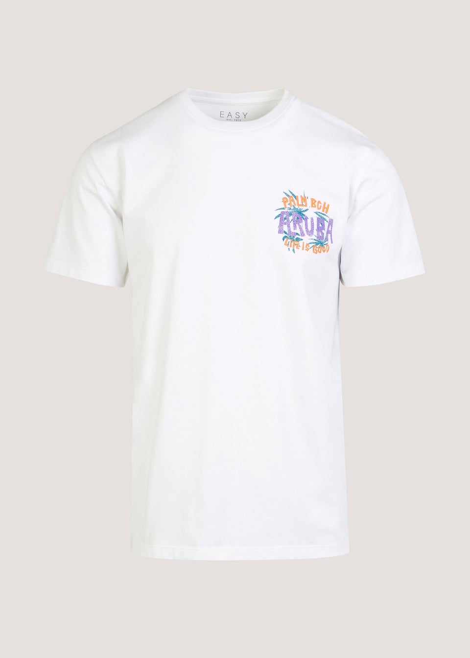 White Aruba Print T-Shirt
