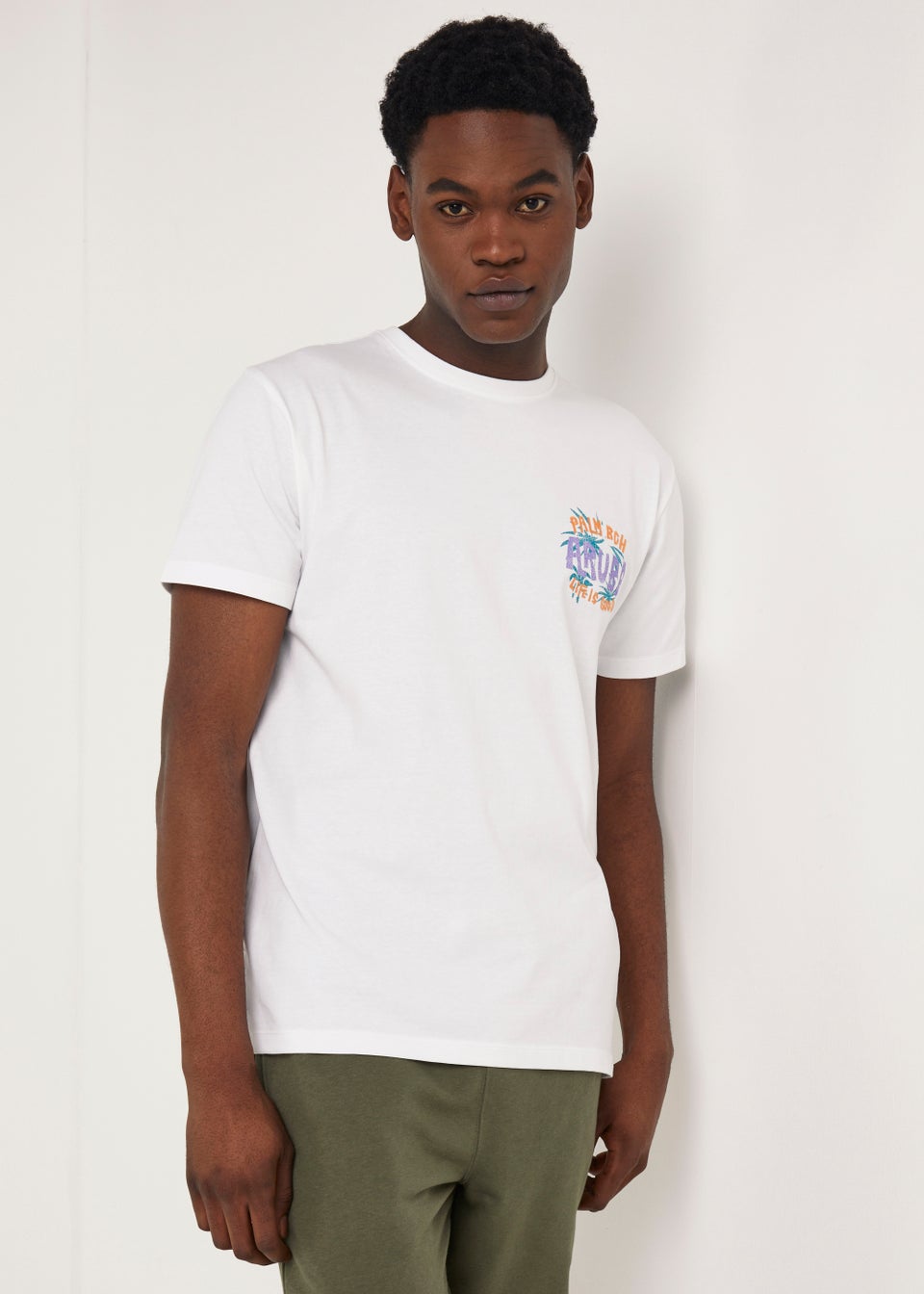 White Aruba Print T-Shirt