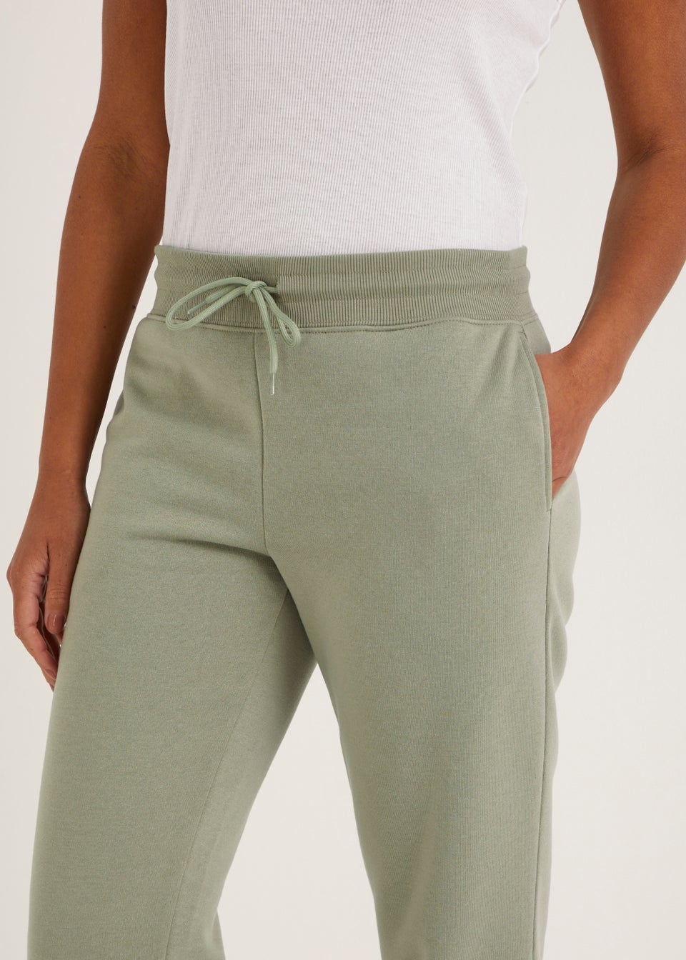 Khaki Tapered Joggers