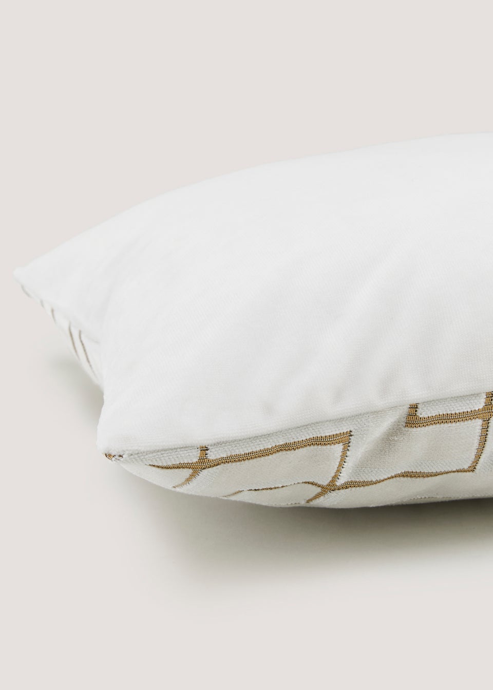 Grey Geo Cut Velvet Cushion (43cm x 43cm)