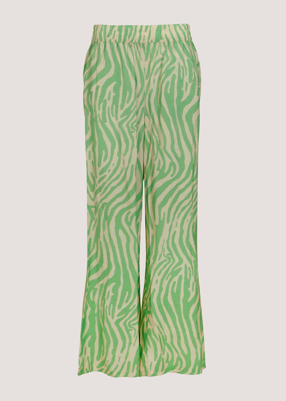 JDY Camille Green Print Wide Leg Trousers