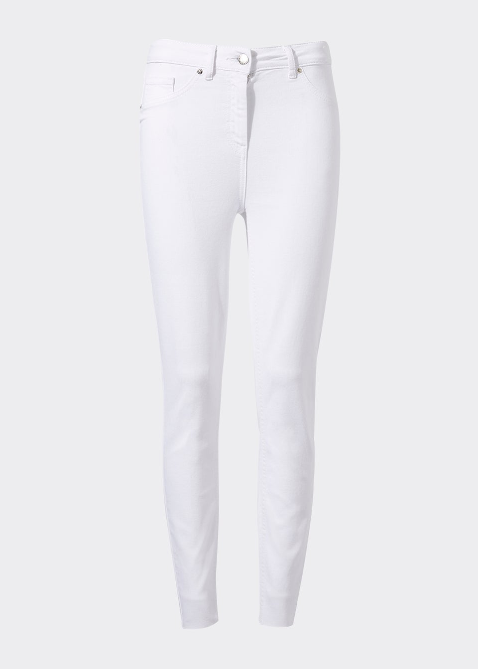Papaya Petite April White Ankle Grazer Super Skinny Jeans Matalan