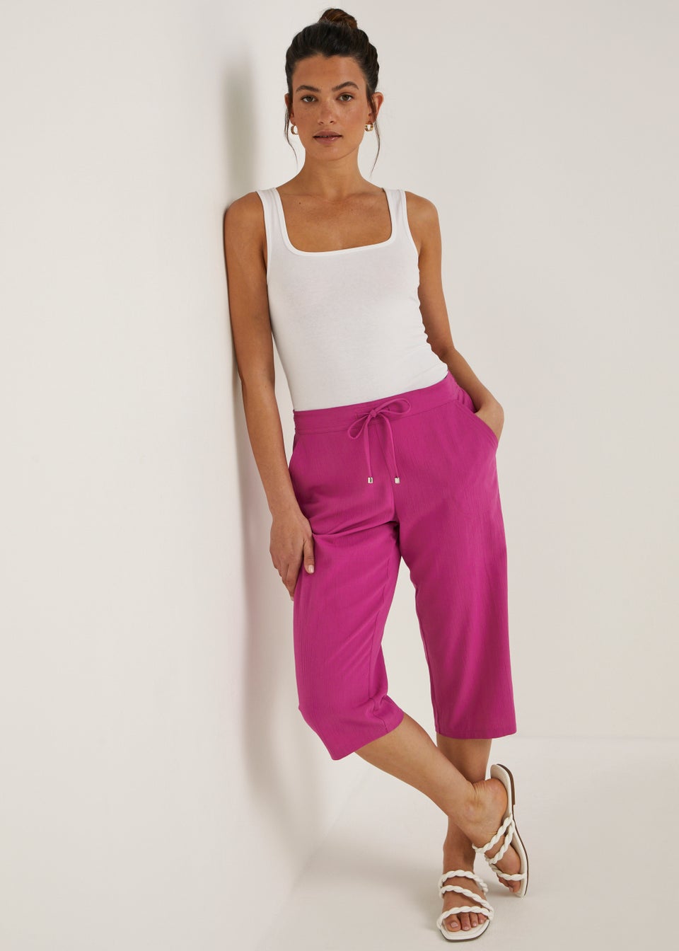 TENCEL Lyocell cropped trousers with bow girl  Mayoral 