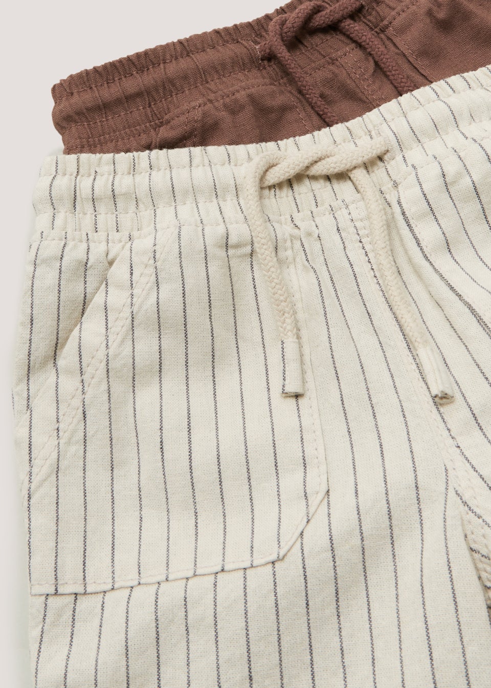 Boys 2 Pack Woven Linen Blend Shorts (9mths-6yrs)