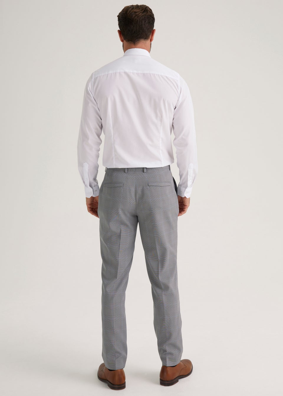 Taylor & Wright Grey Check Trousers