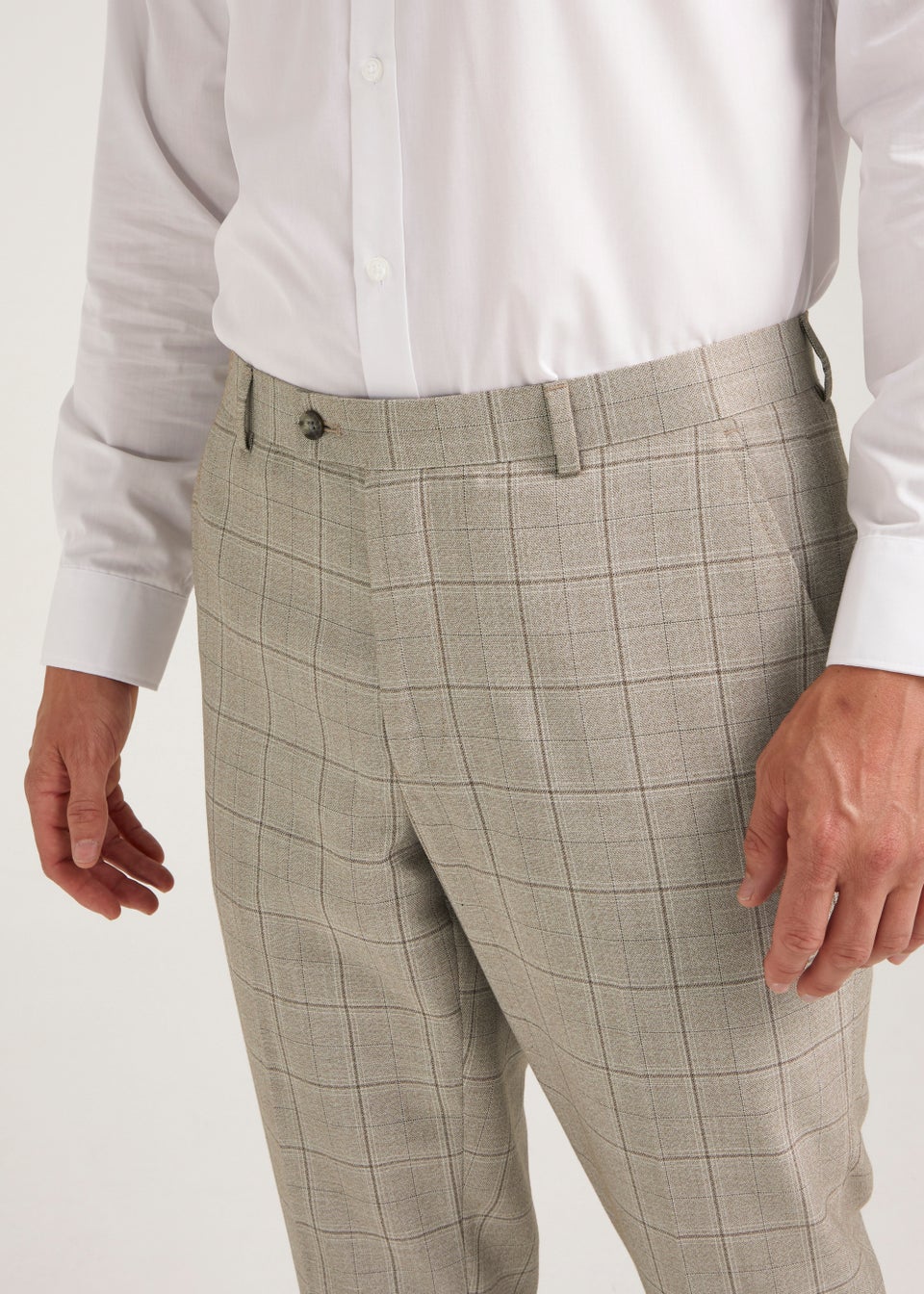 Taylor & Wright Hoffman Brown Tailored Fit Suit Trousers