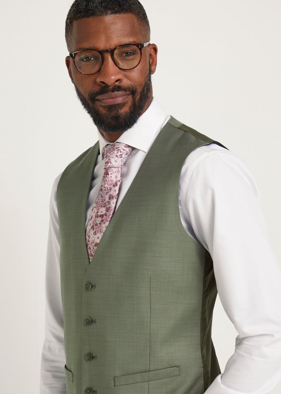 Taylor Wright Eastwood Olive Waistcoat Matalan