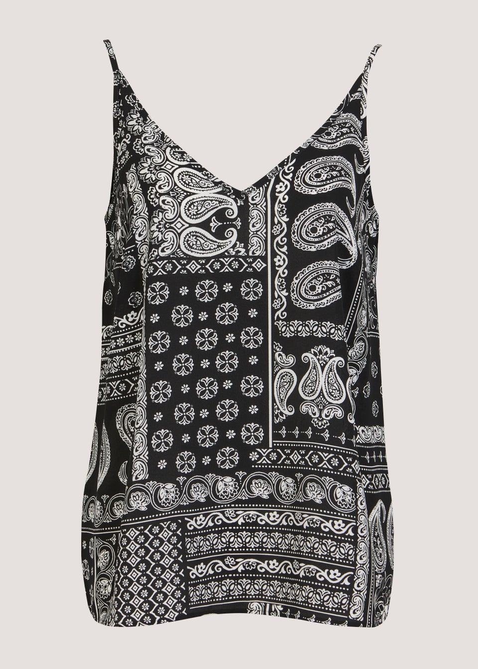 Black Print Cami Top