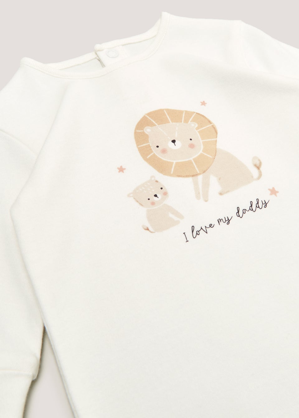 Baby Cream Daddy Lion Sleepsuit (Tiny Baby-18mths)