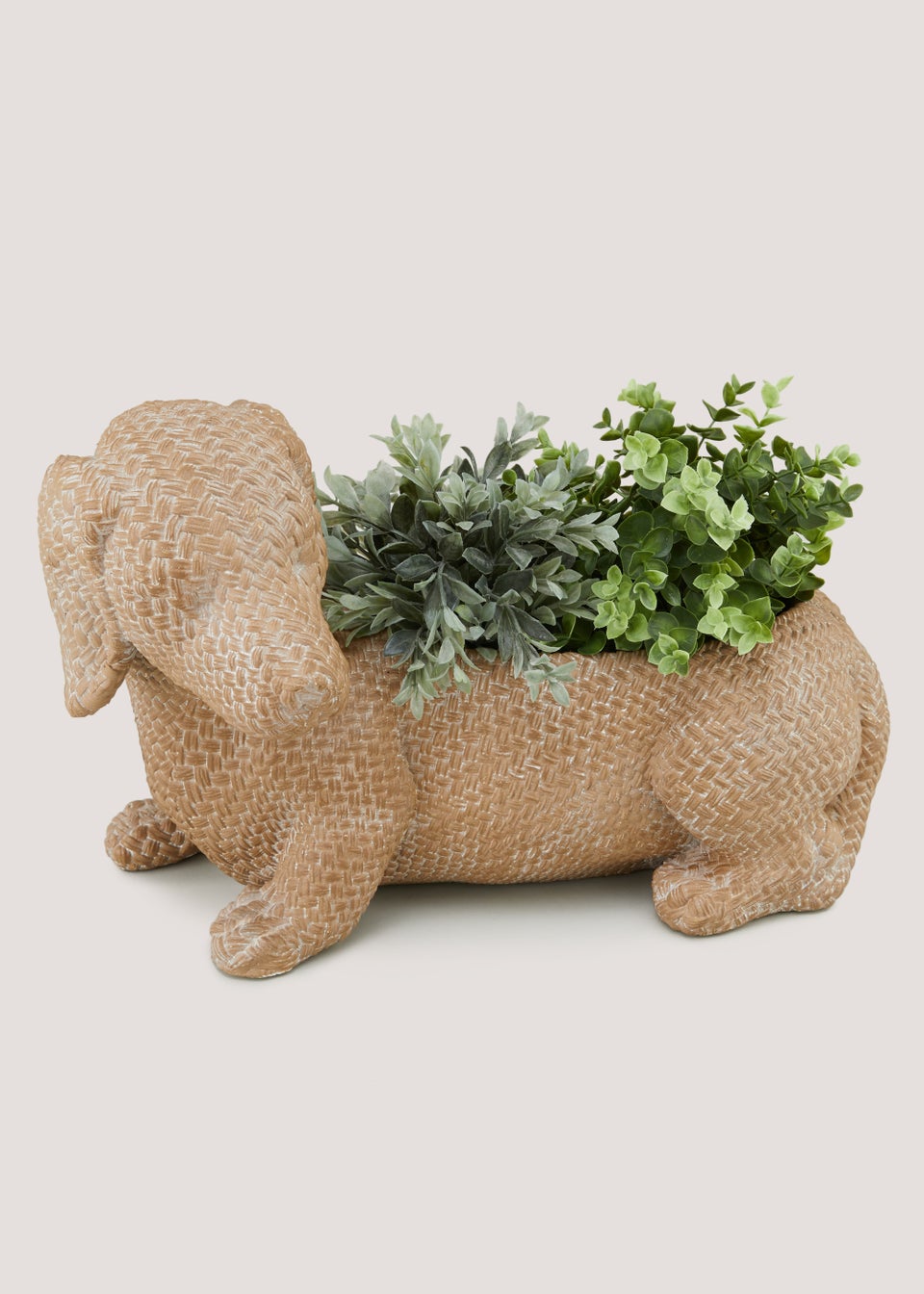 Woven Effect Dog Planter (45cm x 31cm x 28cm)