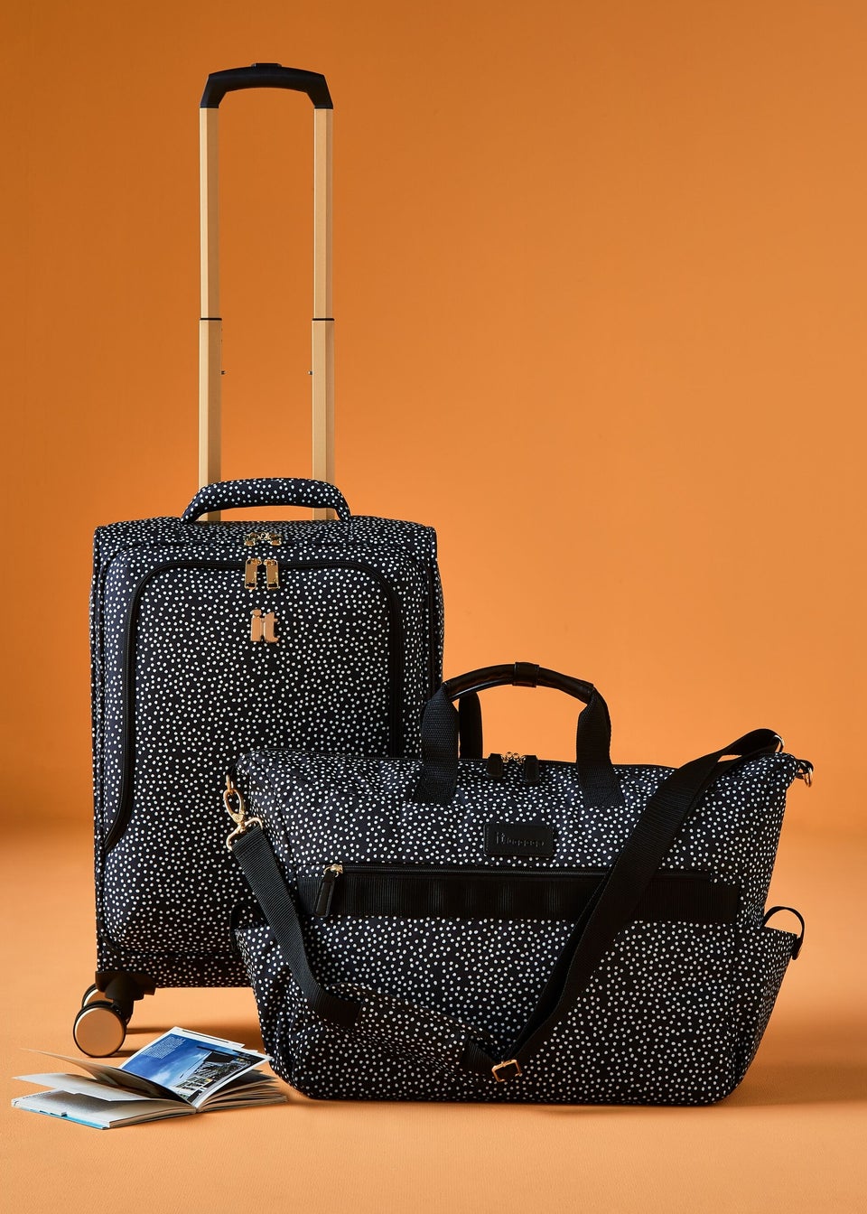 IT Luggage True Lite Black Spot Suitcase Matalan