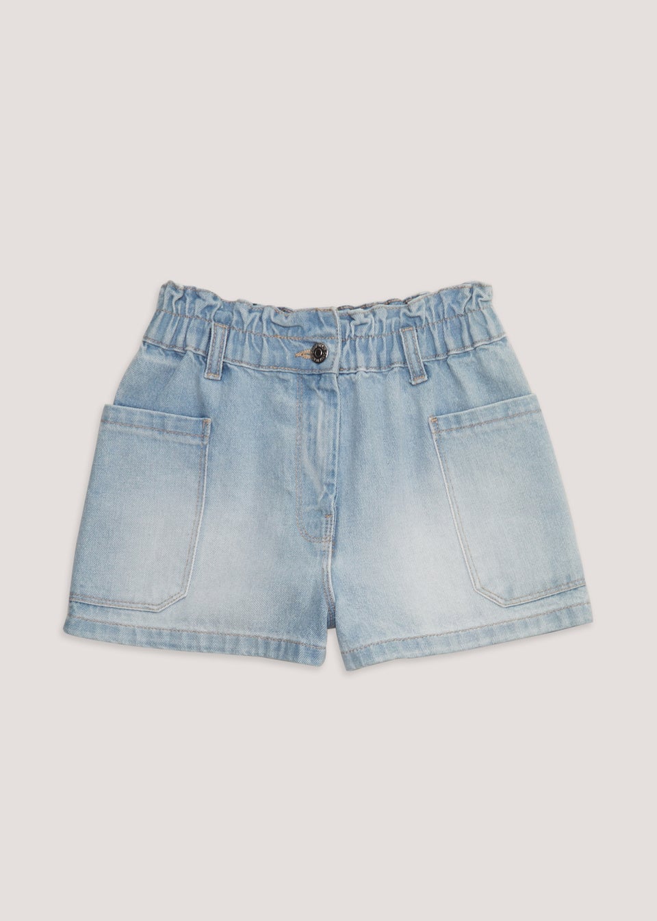 Girls Candy Couture Light Wash Paper Bag Denim Shorts 9 16yrs Matalan