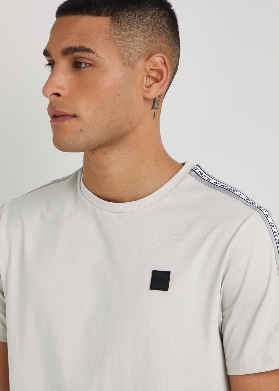 US Athletic Light Grey Tape T-Shirt
