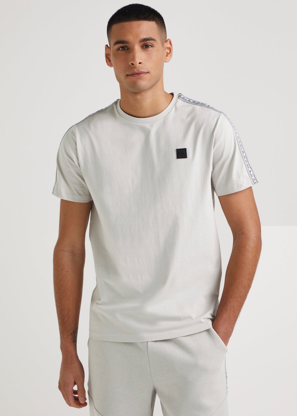 US Athletic Light Grey Tape T-Shirt