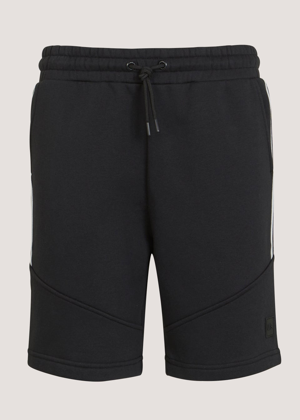 US Athletic Black Tape Jogger Shorts