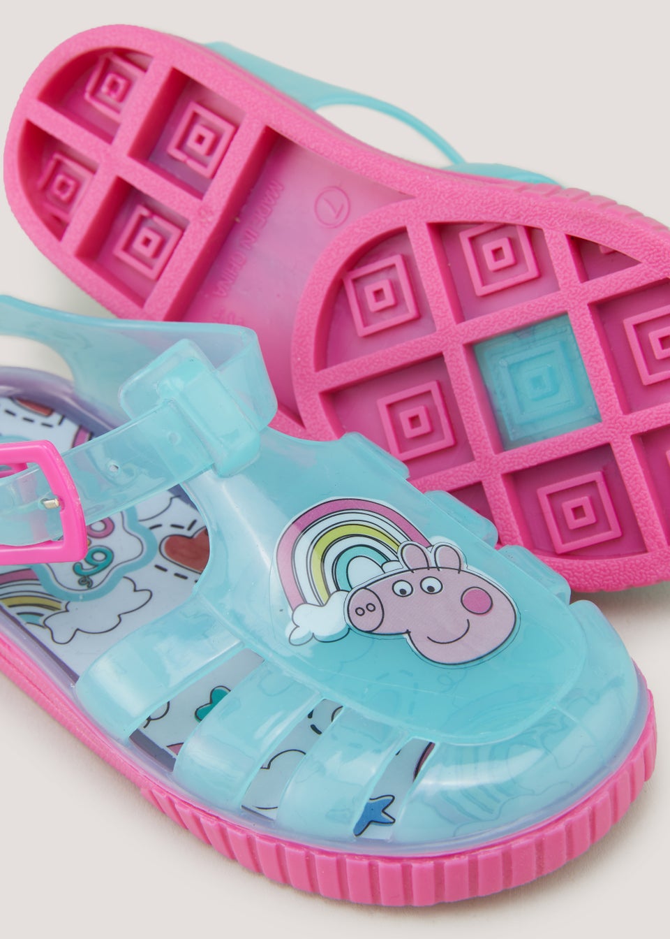 Girls Pink Peppa Pig Jelly Sandals Younger 4 12