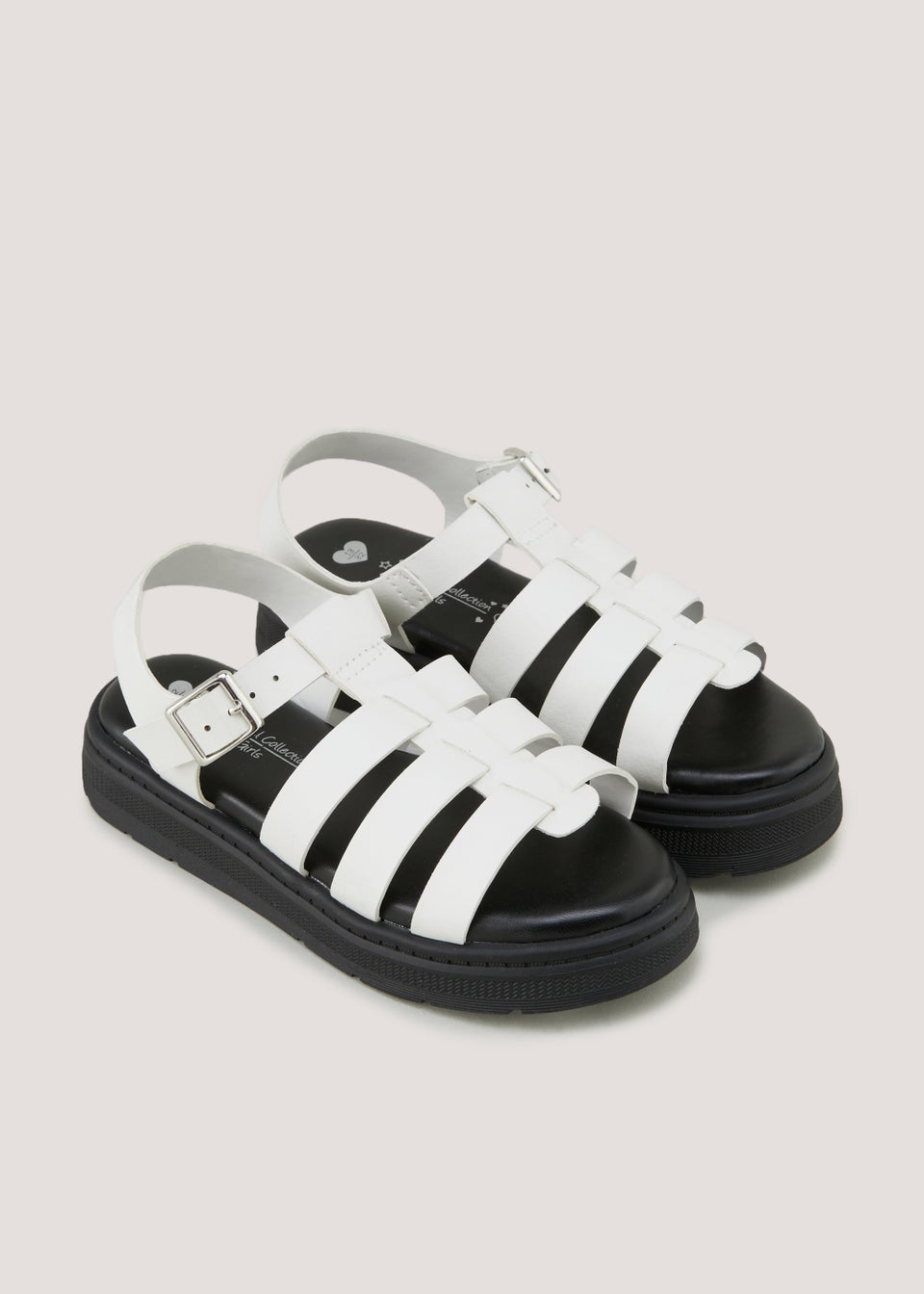 Matalan girls white sales sandals
