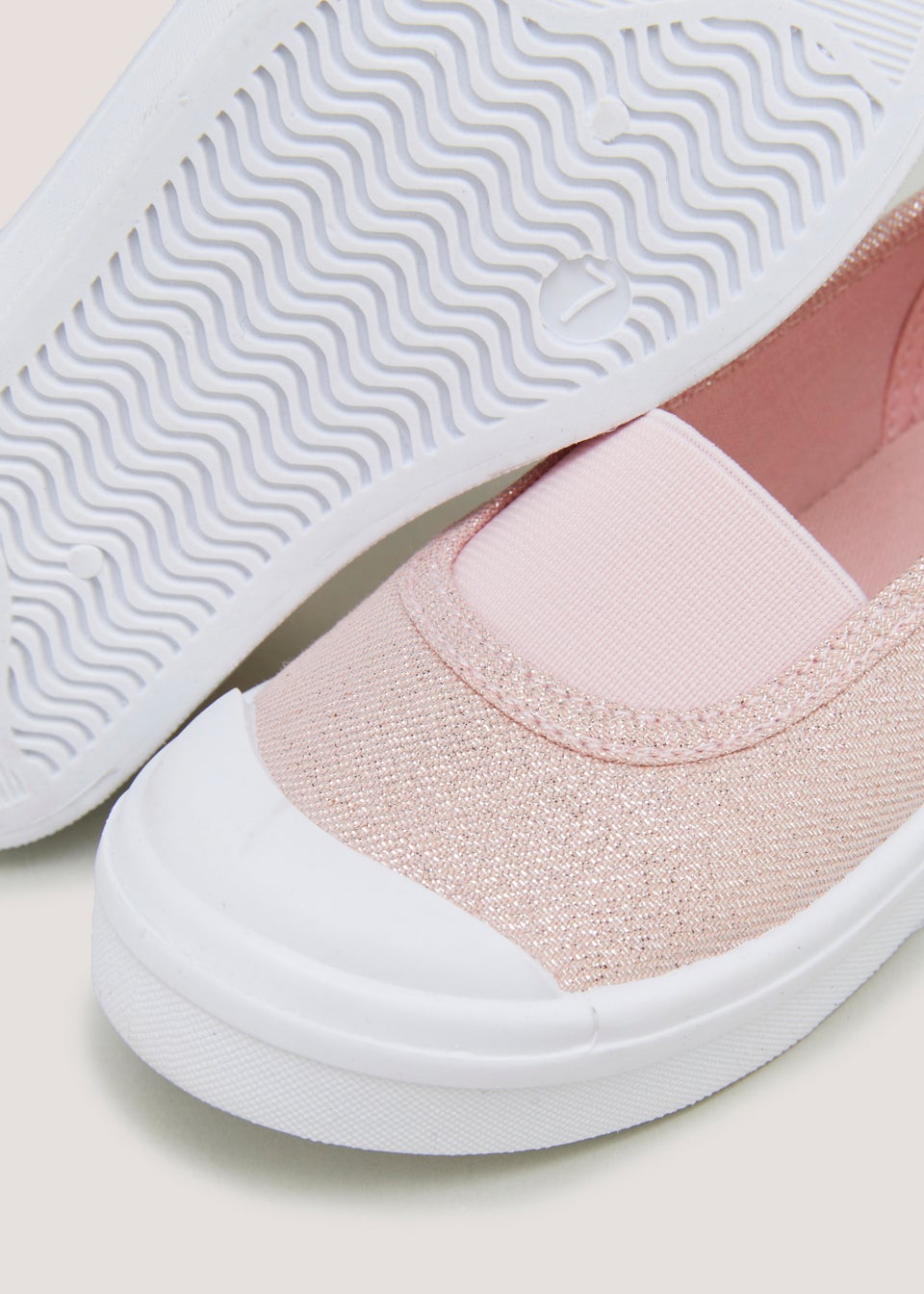 Pink Gusset Canvas Shoes (Younger 4-12)