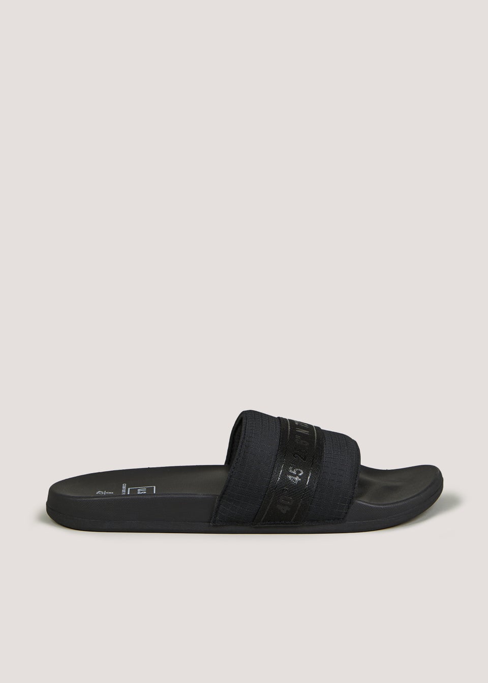 US Athletic Black Sliders Matalan