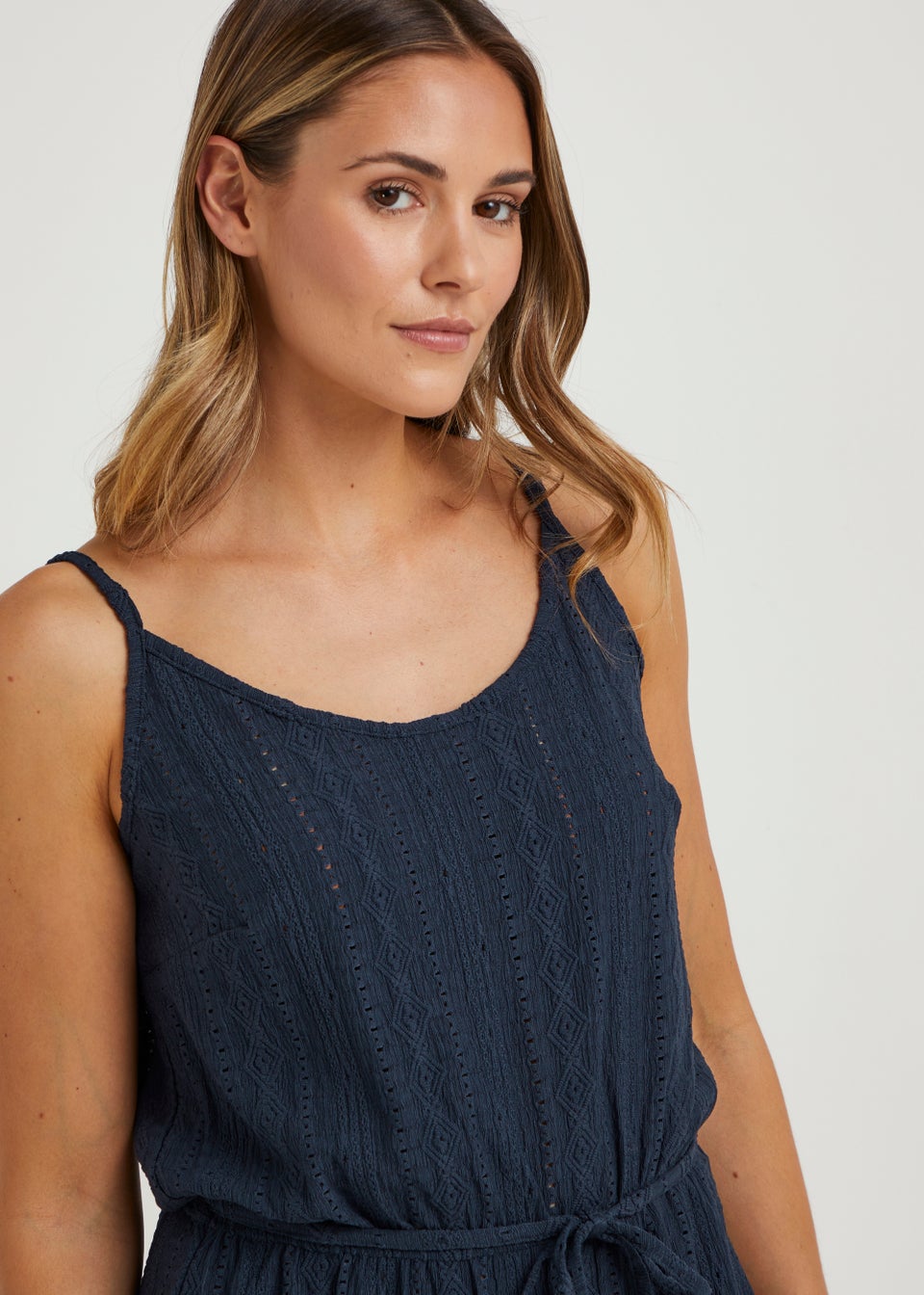 Navy Cutwork Playsuit