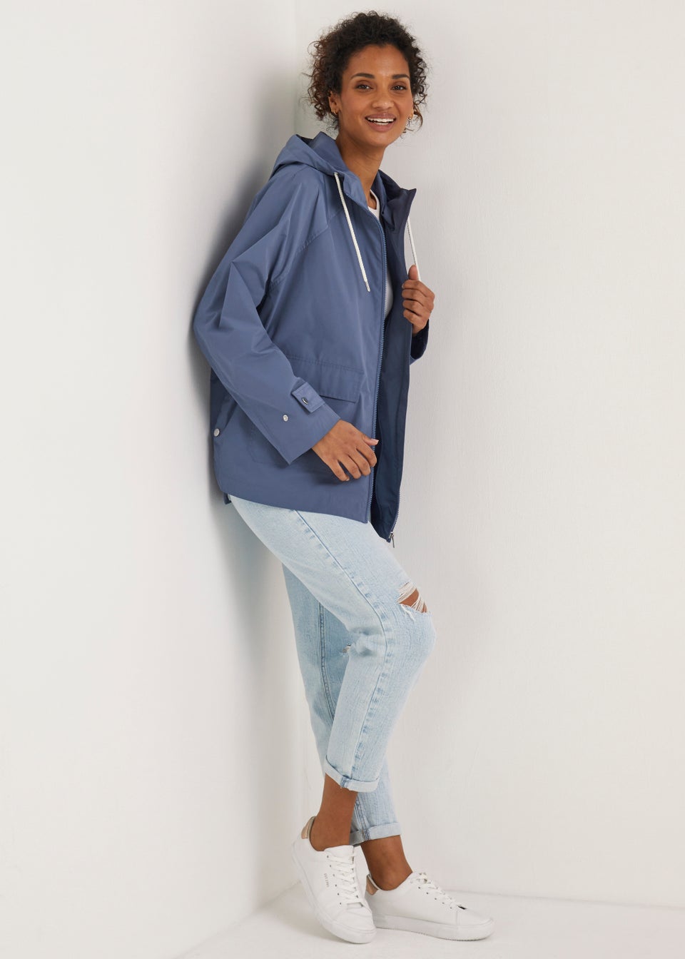 Light blue parka coat discount