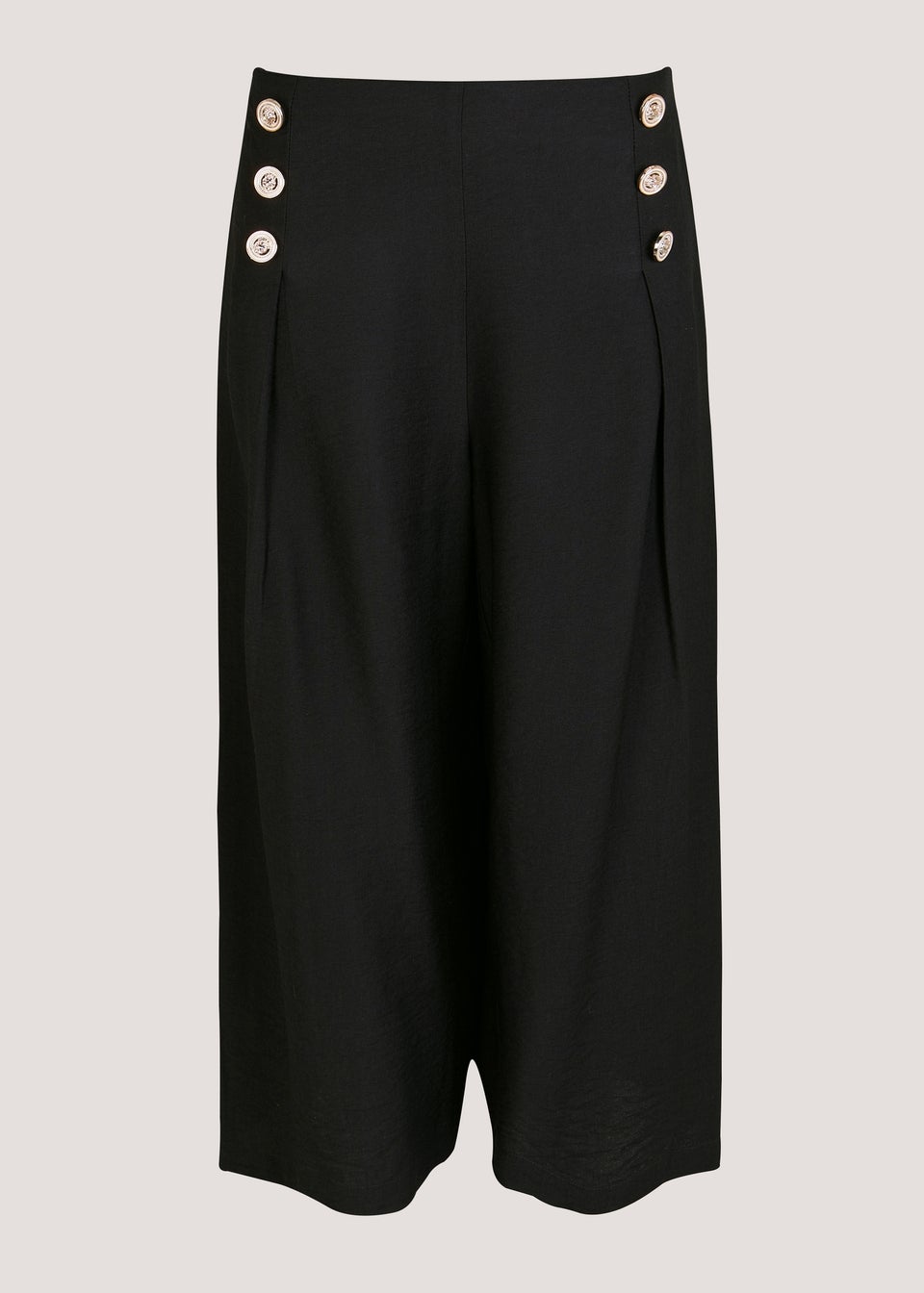 Et Vous Black Linen Blend Culotte Trousers
