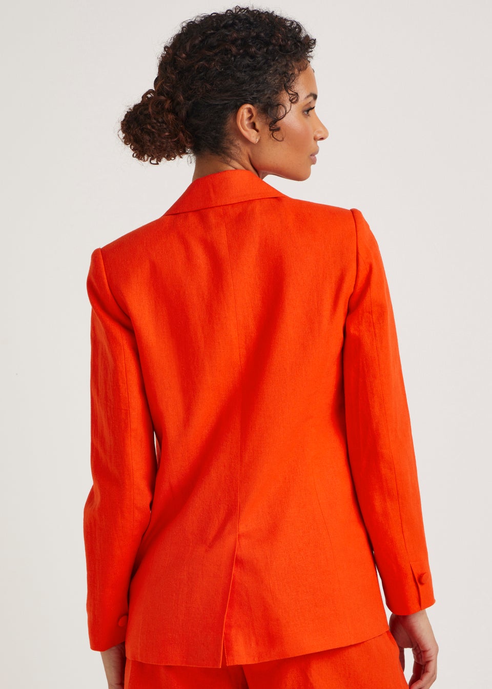 Et Vous Orange Linen Blend Co Ord Blazer