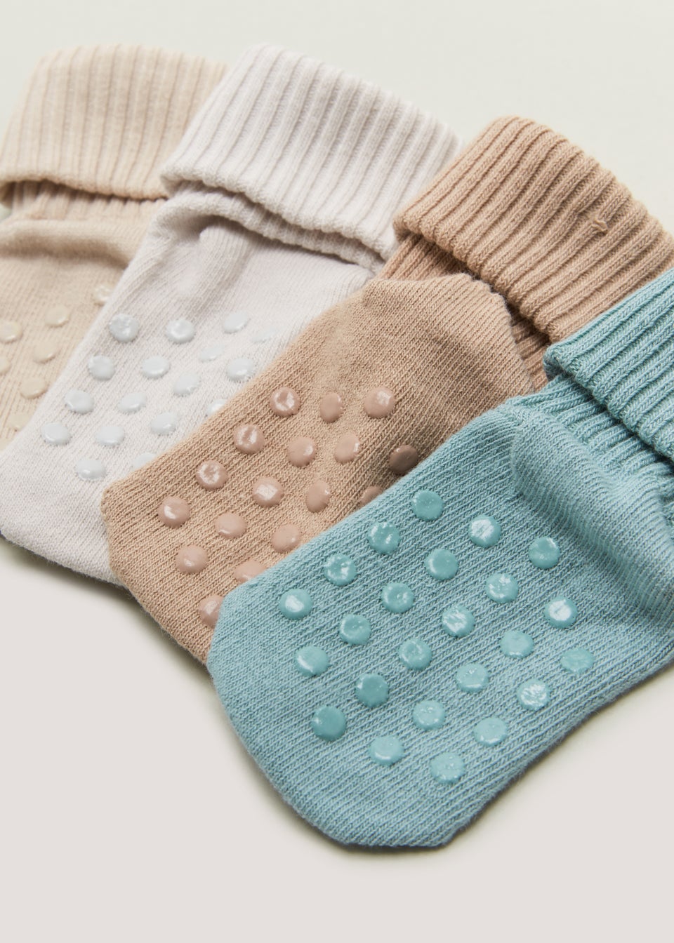 4 Pack Tonal Ribbed Baby Socks (Newborn-12mths)