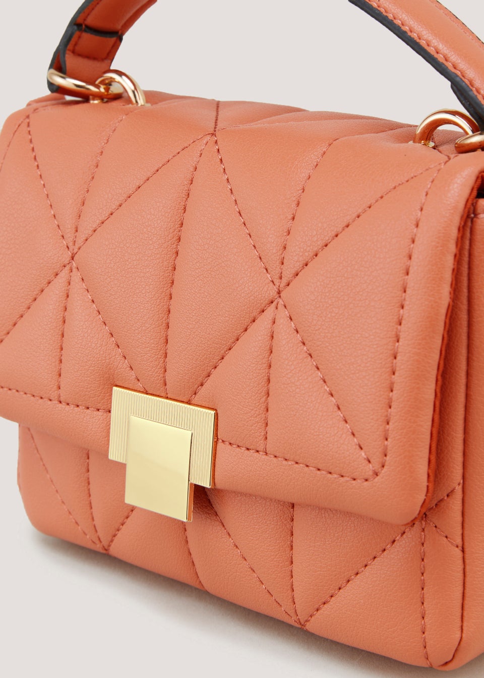 Coral Top Handle Mini Tote Bag