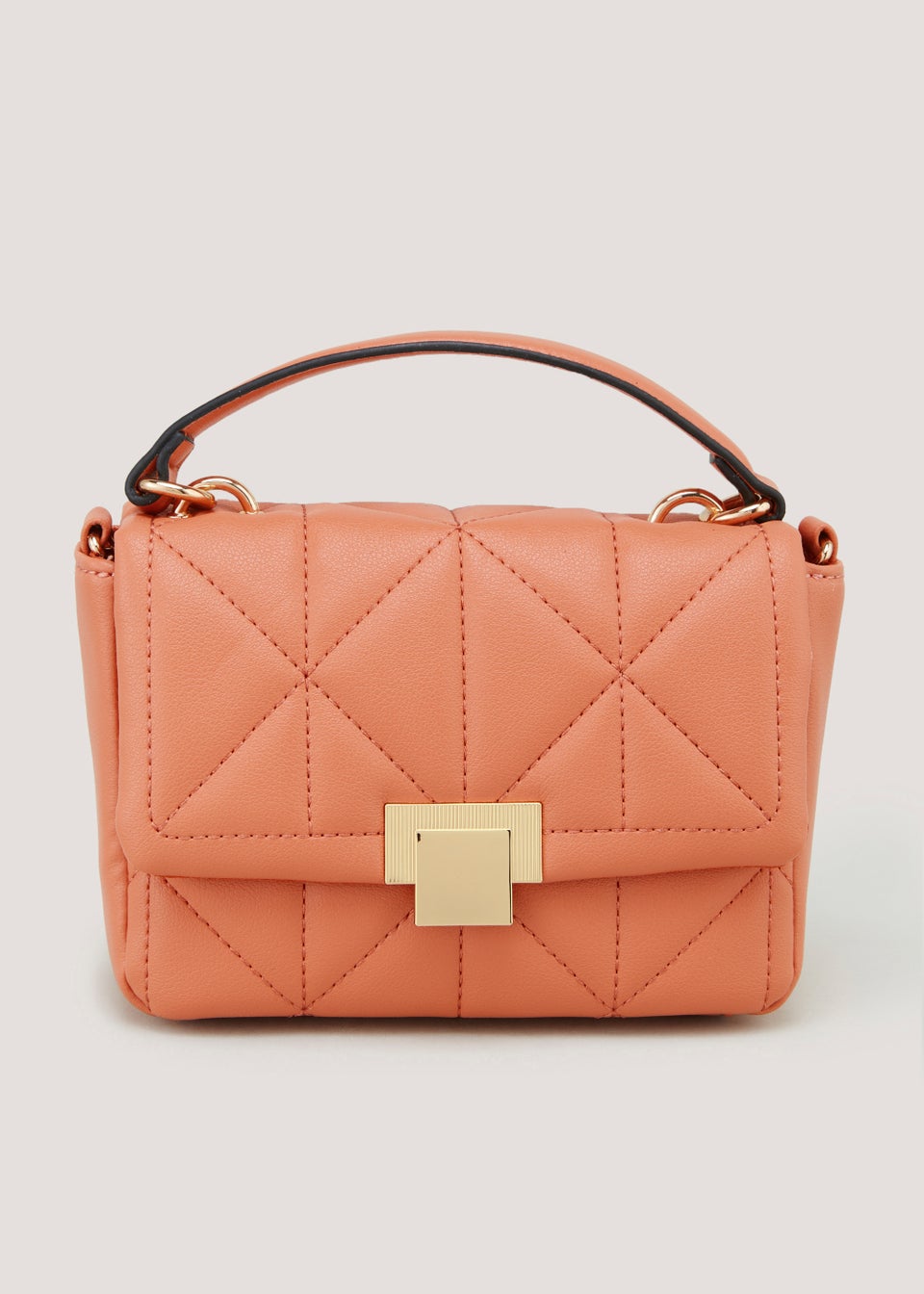 Coral Top Handle Mini Tote Bag