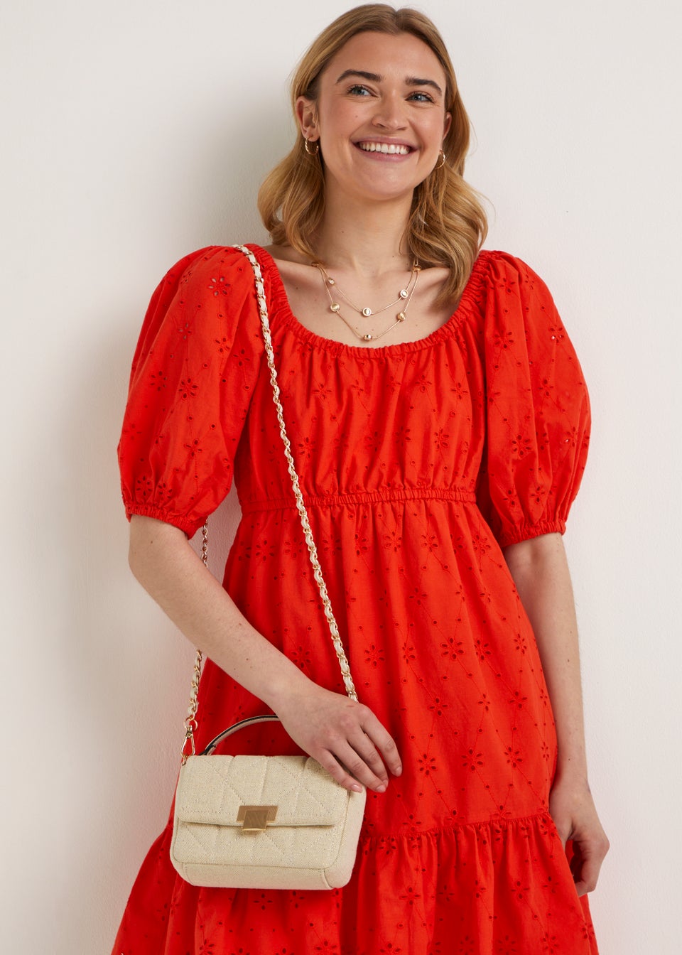 Cream Top Handle Mini Tote Bag