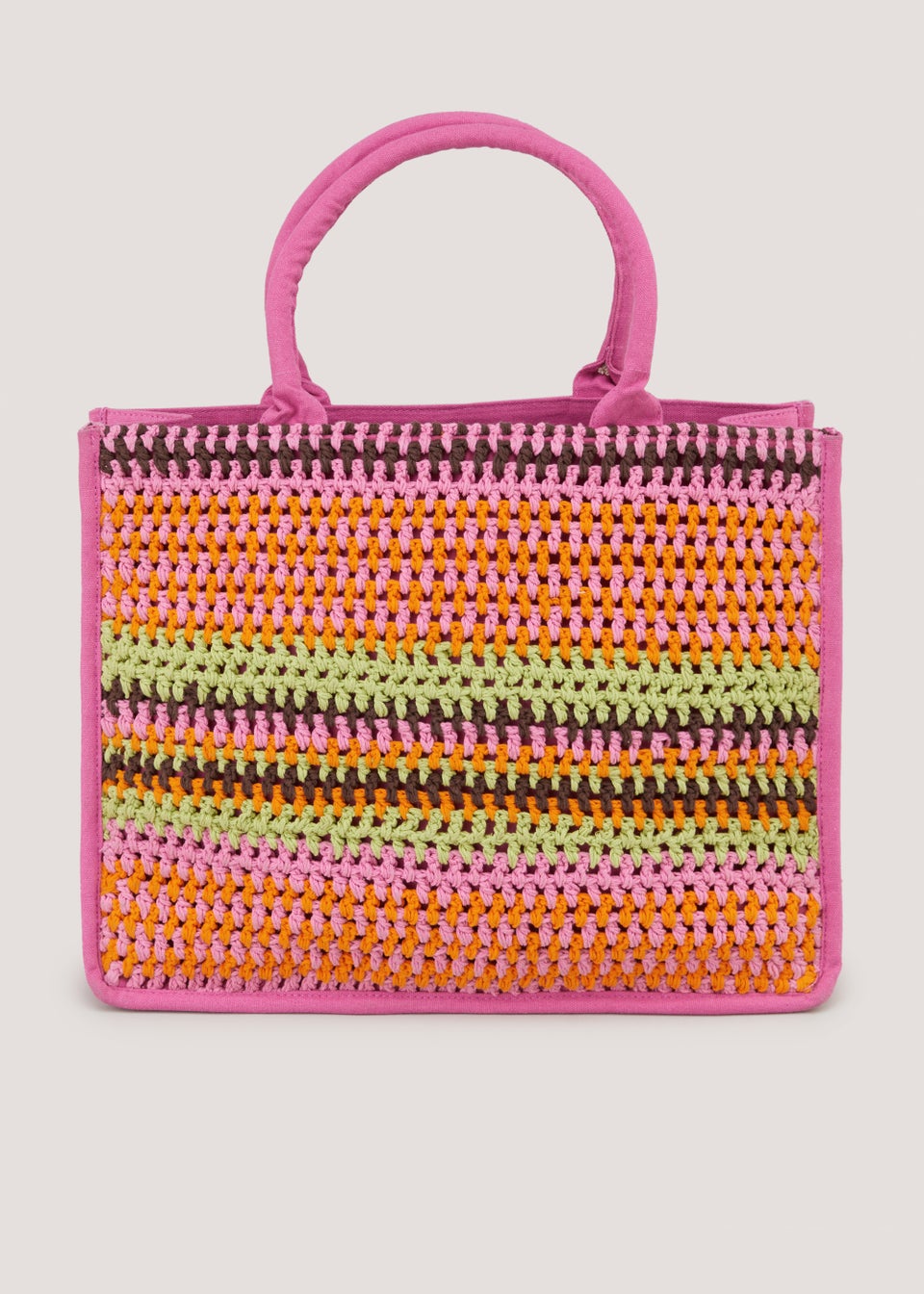 Be Beau Pink Crochet Bag - Matalan