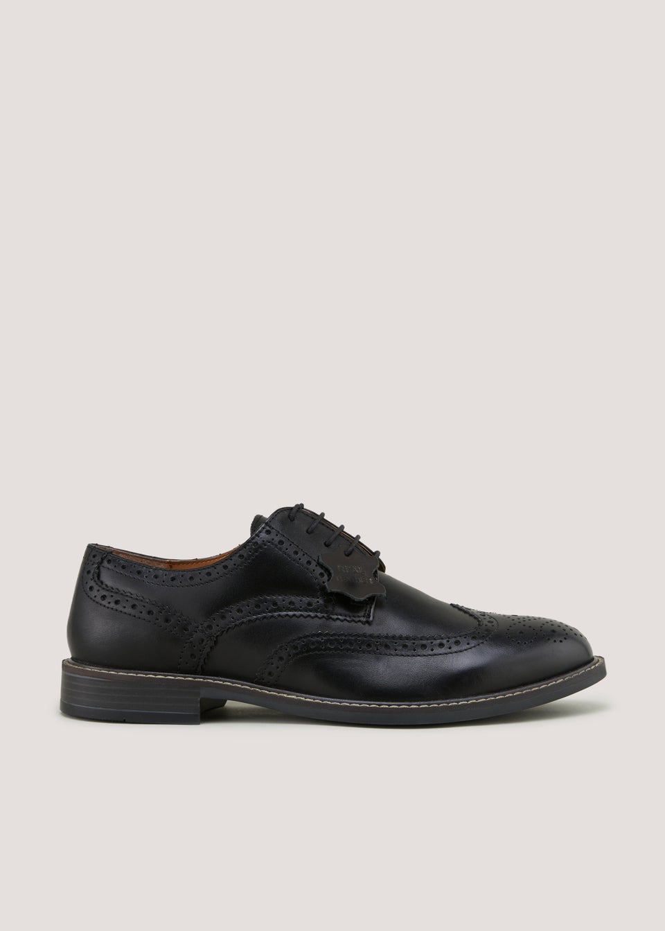 Black Real Leather Brogues